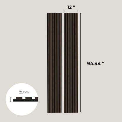 Brown Oak Smoke Wood Panel Wall – 100% Real Oak Finish
