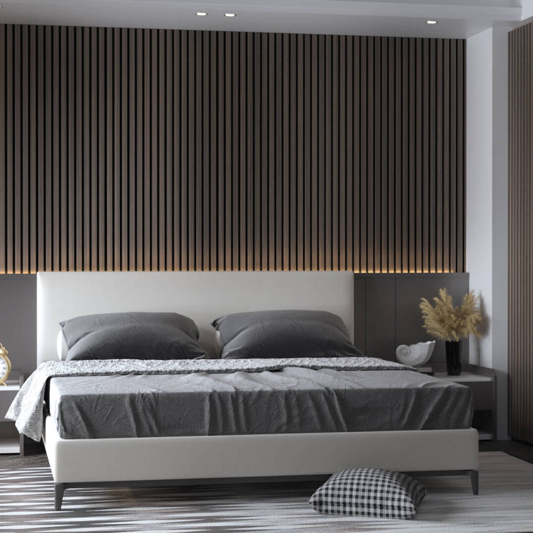 Brown Oak Smoke Wood Panel Wall – 100% Real Oak Finish
