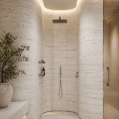 Flexible Stone Panel , Ultra-Thin Natural Stone Veneer – White Travertine