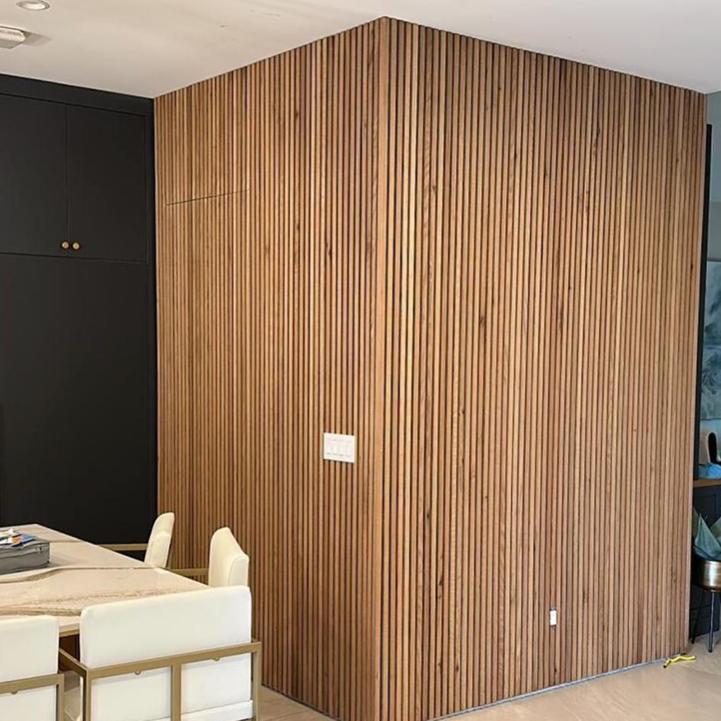 Natural Oak Acoustic Slat Wood Wall Panels - 100% Real Oak Finish