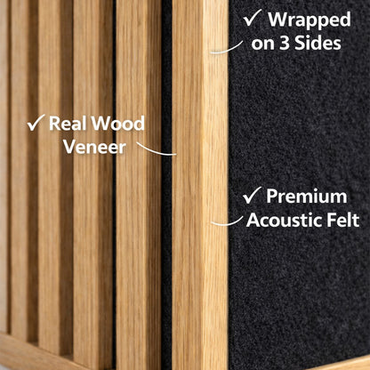 Premium 3-Sided Wood Veneer Acoustical Panels – Natural Oak