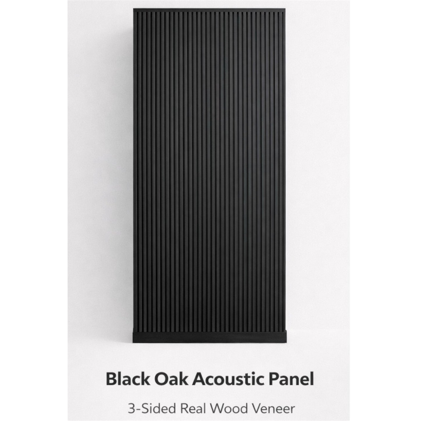 Premium 3-Sided Wood Veneer Acoustical Panels – Black