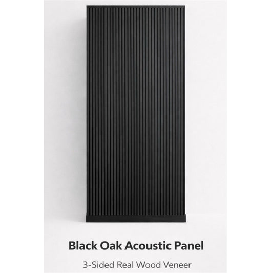 Premium 3-Sided Wood Veneer Acoustical Panels – Black