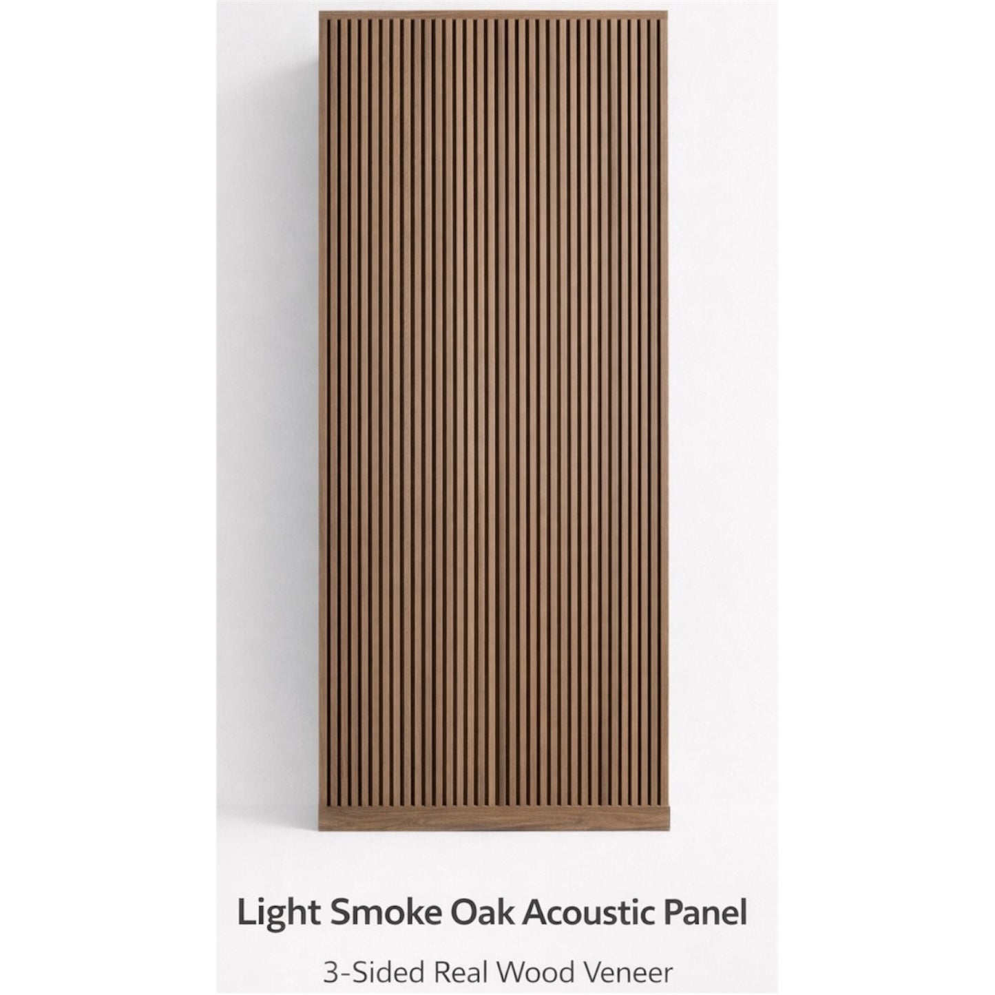 Premium 3-Sided Wood Veneer Acoustical Panels – Light Smoke Oak