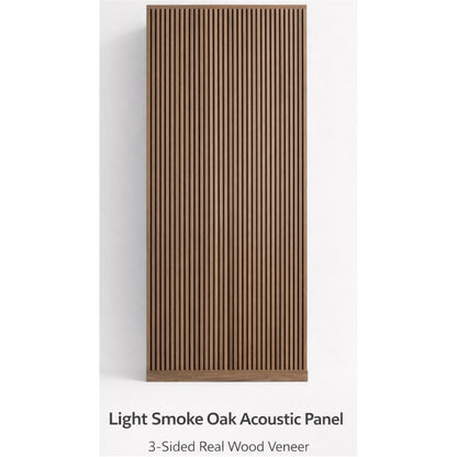 Premium 3-Sided Wood Veneer Acoustical Panels – Light Smoke Oak