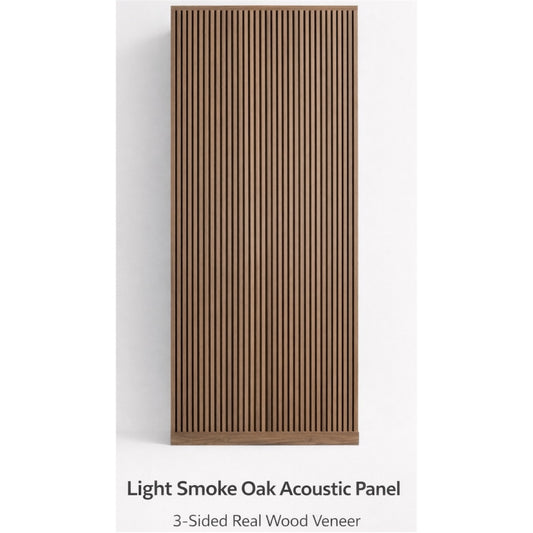 Premium 3-Sided Wood Veneer Acoustical Panels – Light Smoke Oak