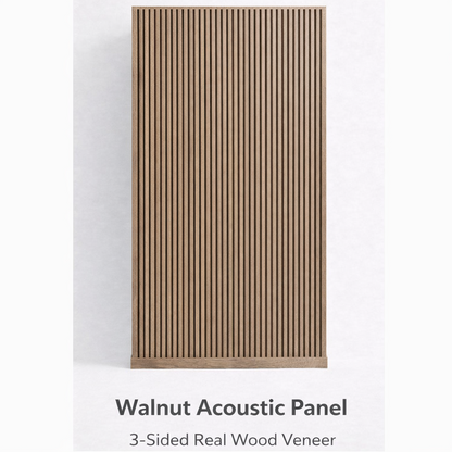 Premium 3-Sided Wood Veneer Acoustical Panels – Walnut