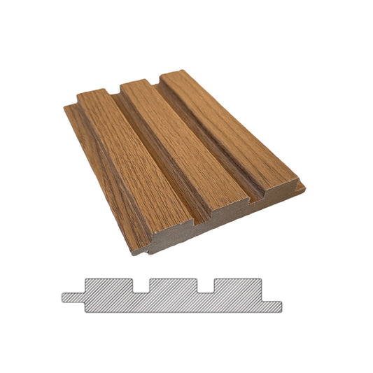 Walnut Fluted Wood Panels – MDF with PAS Coating ,  4-Pack – Modern Slat Design for Residential  & Commercial Use
