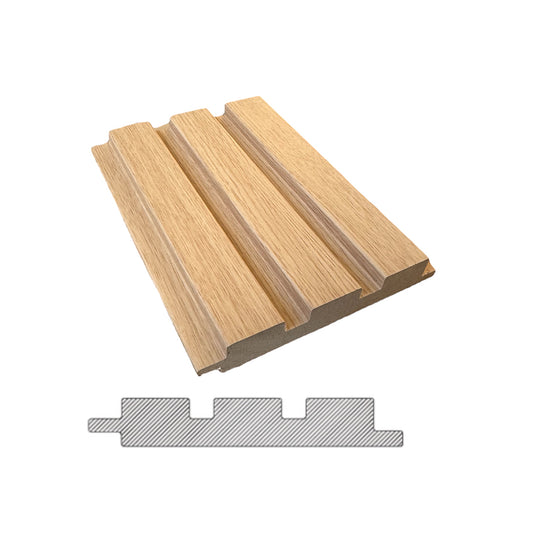 White Oak Fluted Wood Panels – MDF with PAS Coating ,  4-Pack – Modern Slat Design for Residential  & Commercial Use