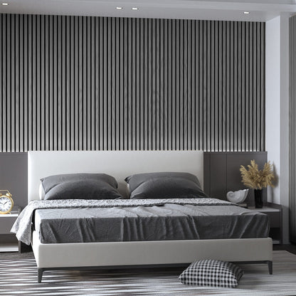 Grey Oak Wood Panel Wall – 100% Real Oak Finish
