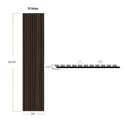 Premium 3-Sided Wood Veneer Acoustical Panels – Brown Oak Smoke