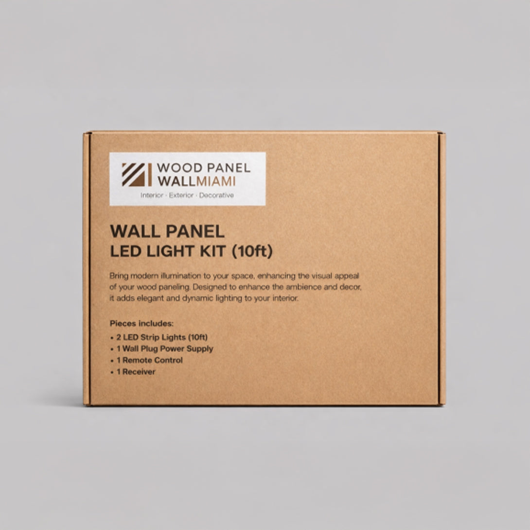 Wall Panel LED Light Kit (10 ft) – LED Strip Accessory for Wood Panels
