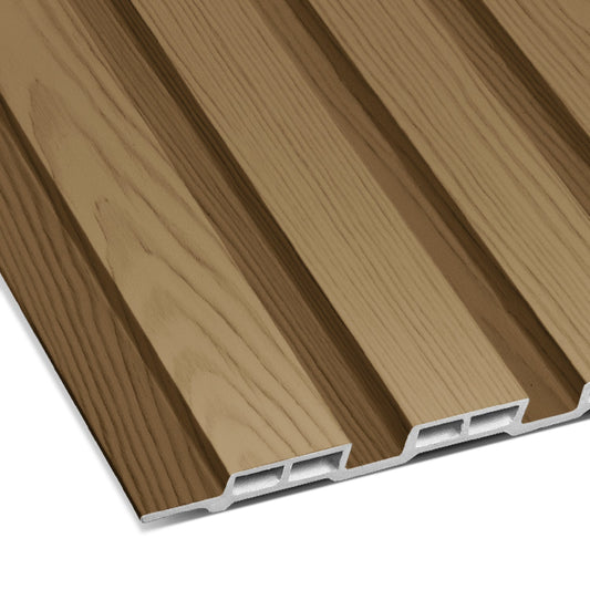 Warm Natural Oak Carbon Slated Panel 9.5′ x 6″