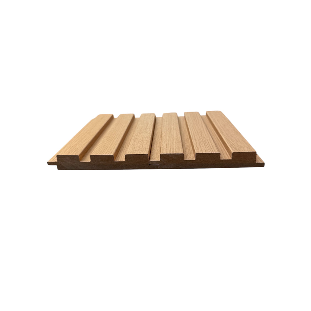 White Oak Fluted Wood Panels – MDF with PAS Coating ,  4-Pack – Modern Slat Design for Residential  & Commercial Use