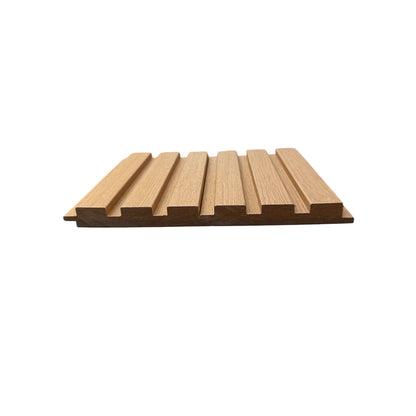 White Oak Fluted Wood Panels – MDF with PAS Coating ,  4-Pack – Modern Slat Design for Residential  & Commercial Use