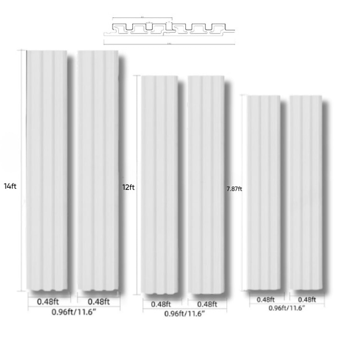 Wood Tech Siding Exterior Wall Panel - White