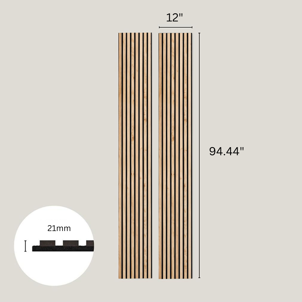 Real Solid Oak Acoustic Slat Wood Panels - Premium Quality & Original Oak Wood