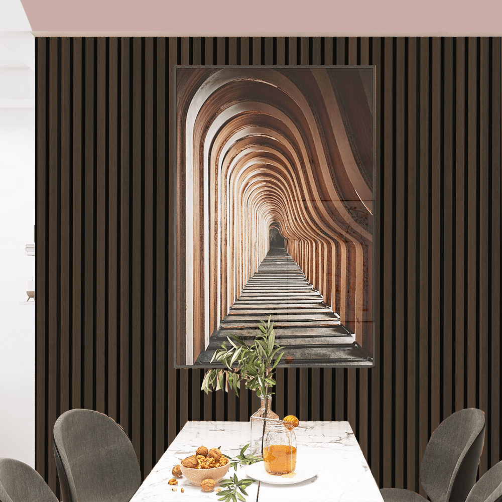 Brown Oak Smoke Wood Panel Wall – 100% Real Oak Finish