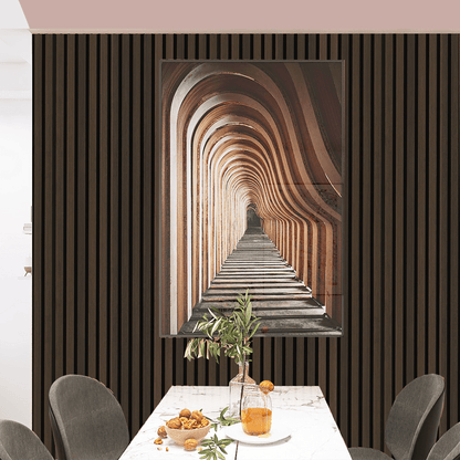 Brown Oak Smoke Wood Panel Wall – 100% Real Oak Finish