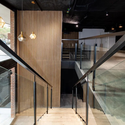 Natural Oak Acoustic Slat Wood Wall Panels - 100% Real Oak Finish