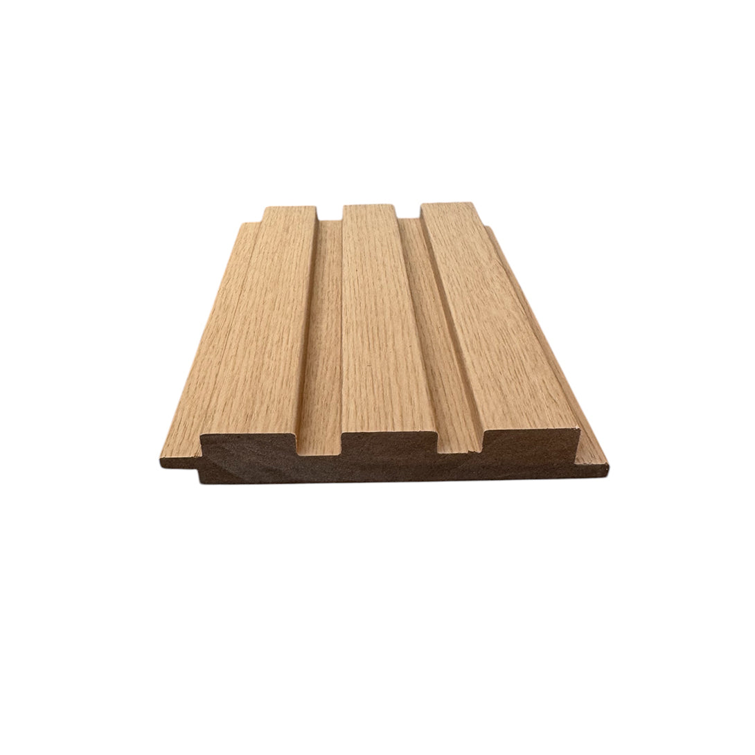 White Oak Fluted Wood Panels – MDF with PAS Coating ,  4-Pack – Modern Slat Design for Residential  & Commercial Use