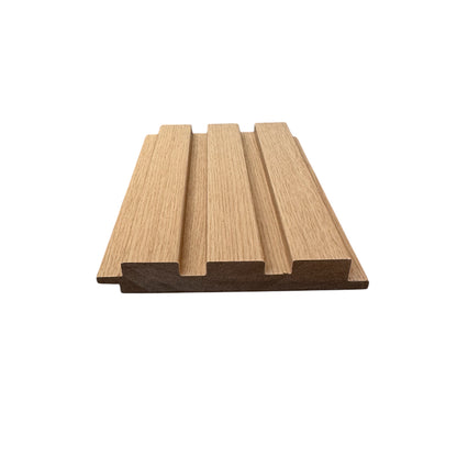 White Oak Fluted Wood Panels – MDF with PAS Coating ,  4-Pack – Modern Slat Design for Residential  & Commercial Use