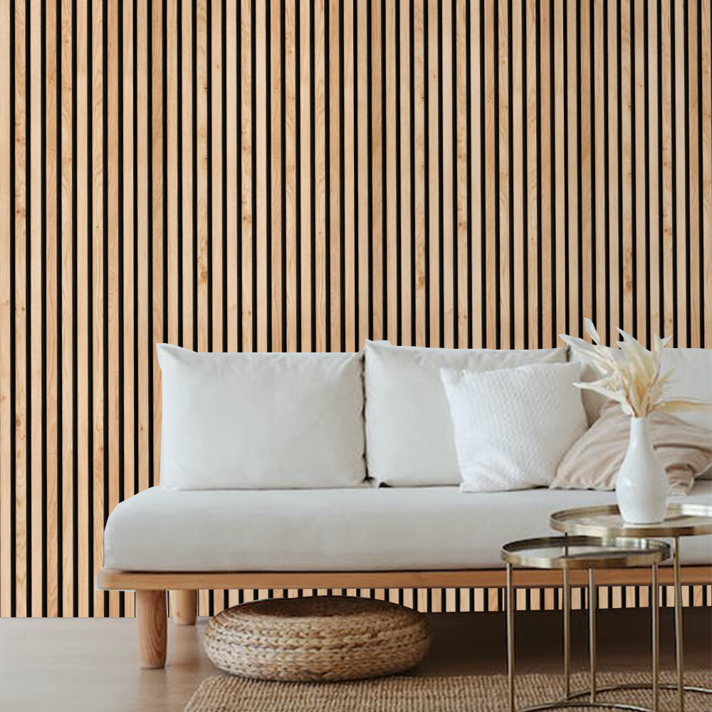 Real Solid Oak Acoustic Slat Wood Panels - Premium Quality & Original Oak Wood