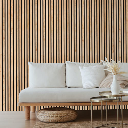 Real Solid Oak Acoustic Slat Wood Panels - Premium Quality & Original Oak Wood