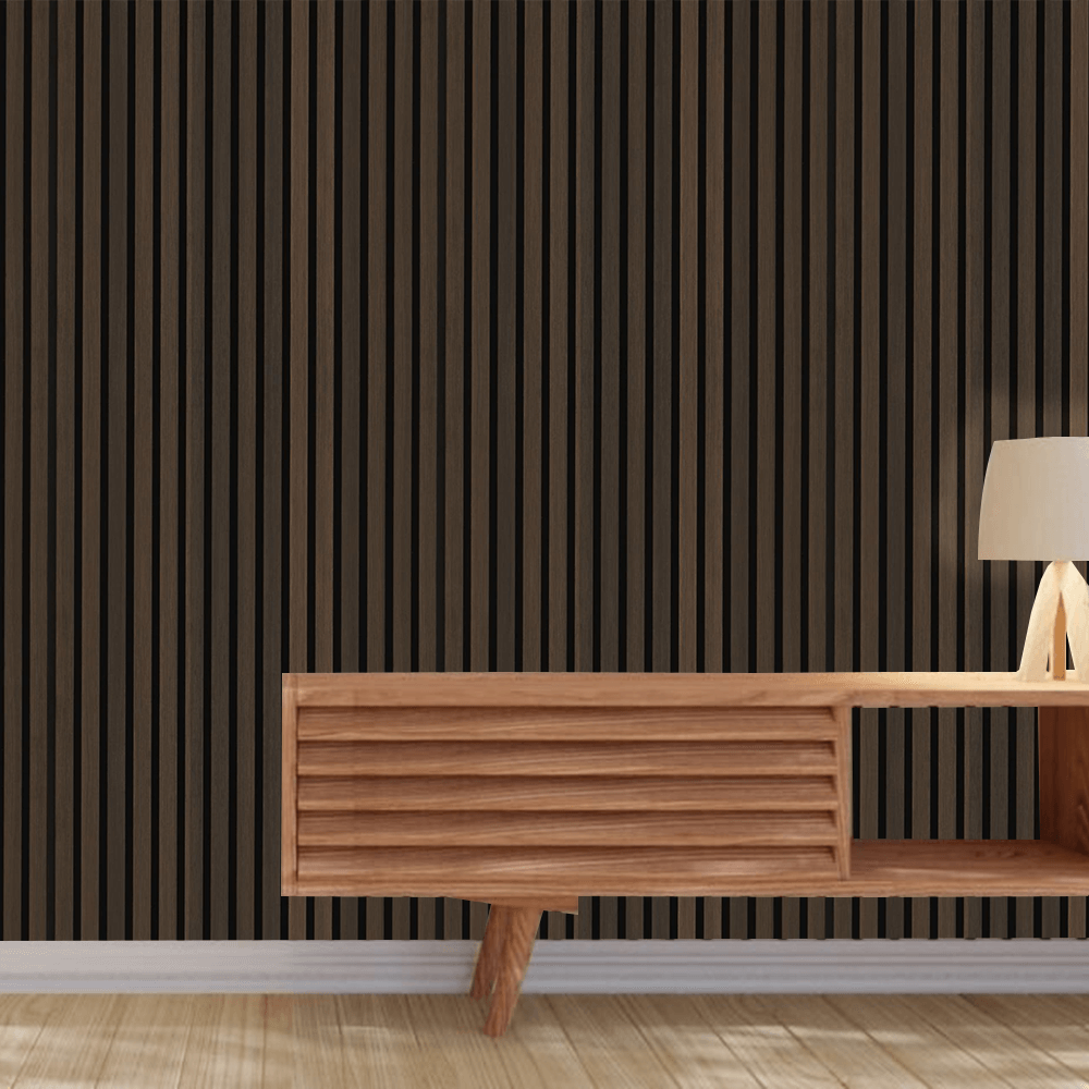 Brown Oak Smoke Wood Panel Wall – 100% Real Oak Finish