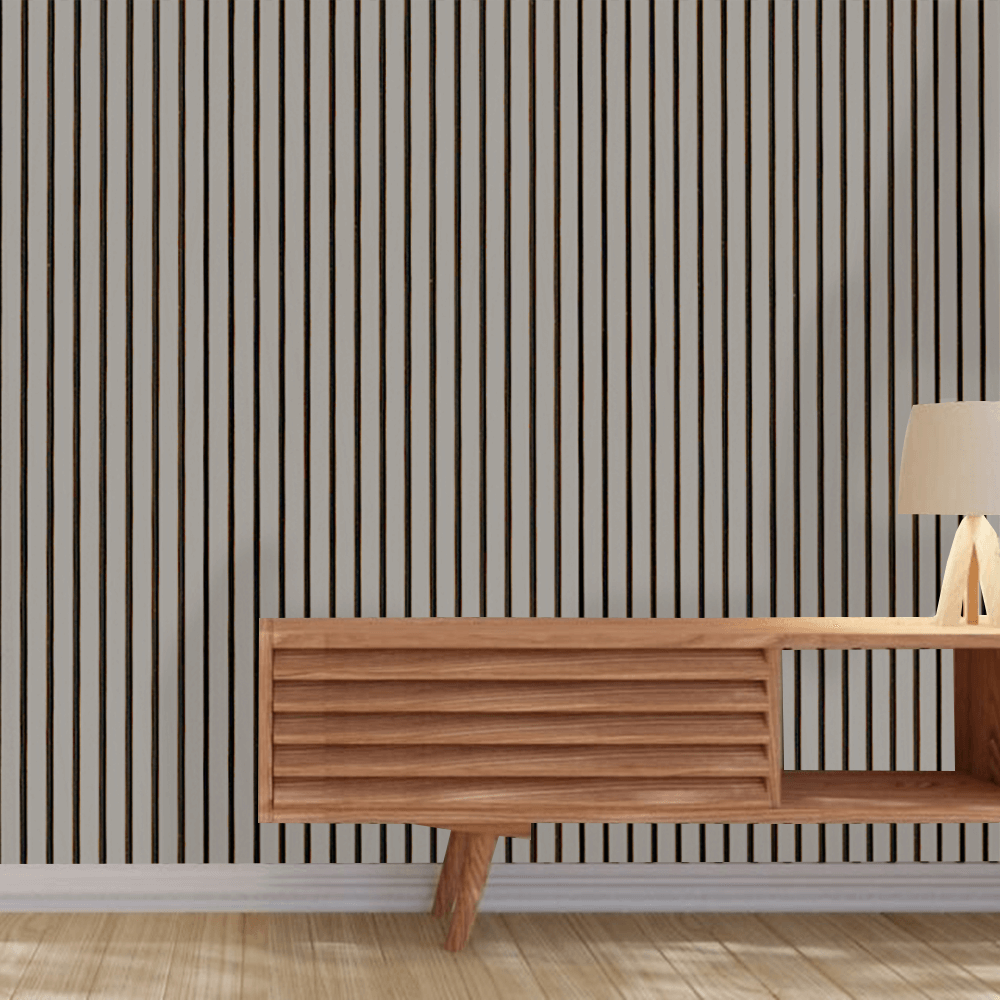 Grey Oak Wood Panel Wall – 100% Real Oak Finish