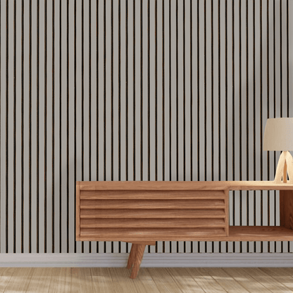 Grey Oak Wood Panel Wall – 100% Real Oak Finish