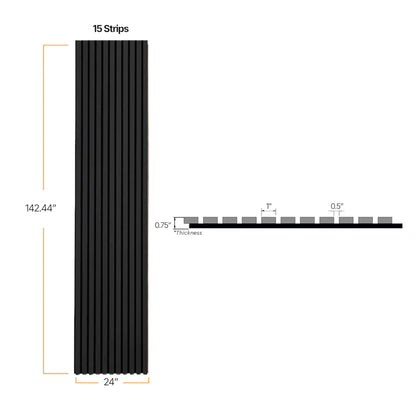 Premium 3-Sided Wood Veneer Acoustical Panels – Black