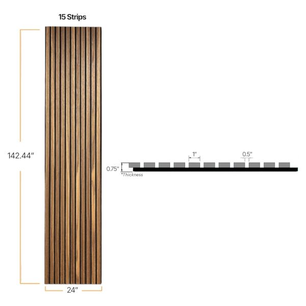 Premium 3-Sided Wood Veneer Acoustical Panels – Light Smoke Oak