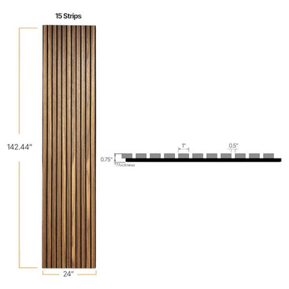 Premium 3-Sided Wood Veneer Acoustical Panels – Light Smoke Oak