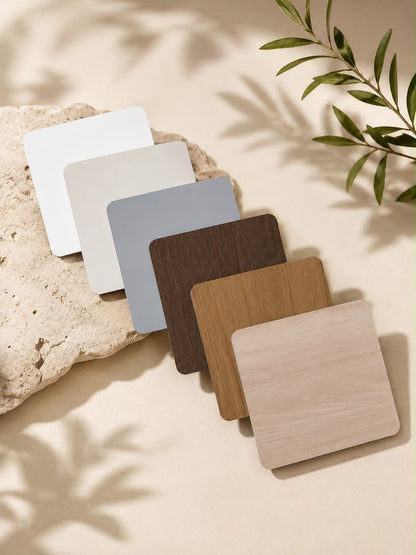 Signature Wall System Flat And Slatted Bamboo Panel Sample Box | 6 Premium Finishes
