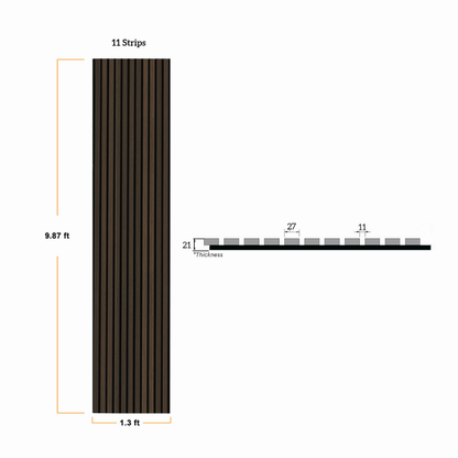 Brown Oak Smoke Wood Panel Wall – 100% Real Oak Finish