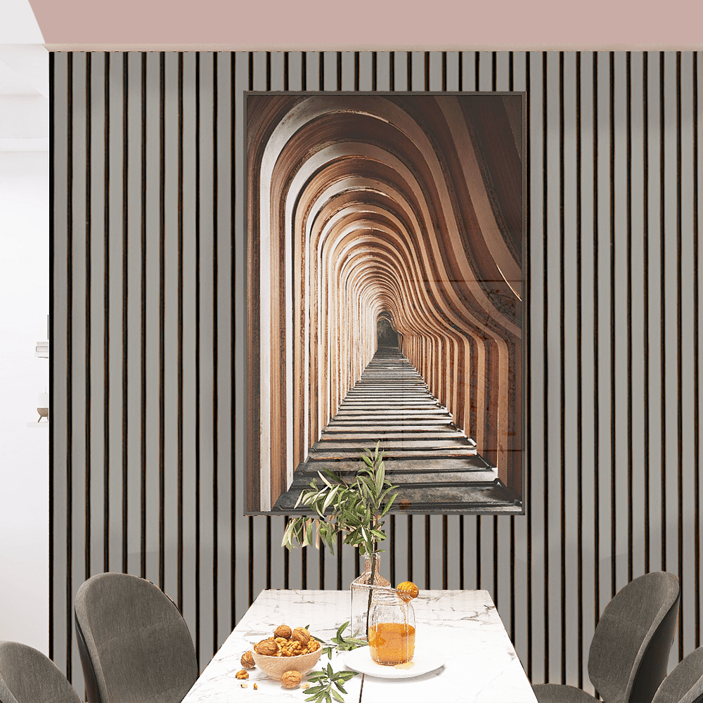 Grey Oak Wood Panel Wall – 100% Real Oak Finish