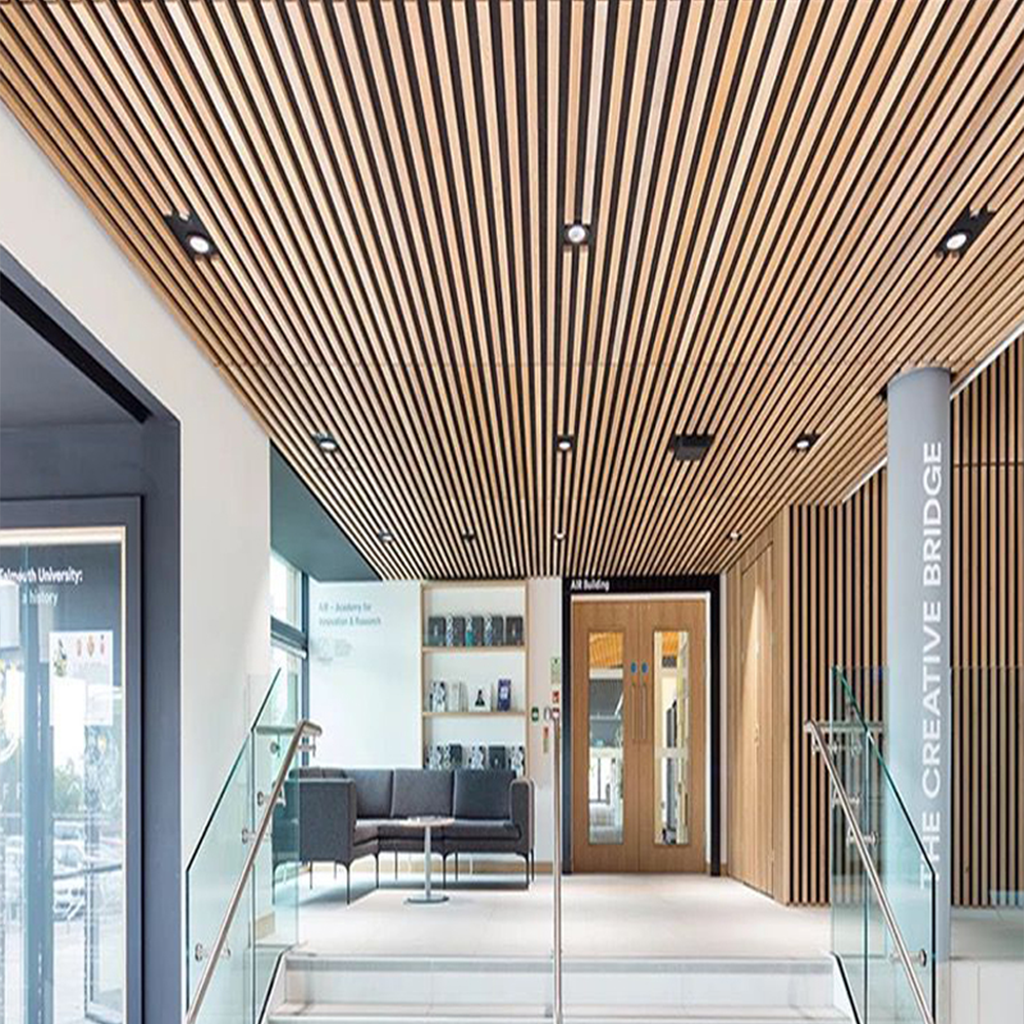 Natural Oak Acoustic Slat Wood Wall Panels - 100% Real Oak Finish