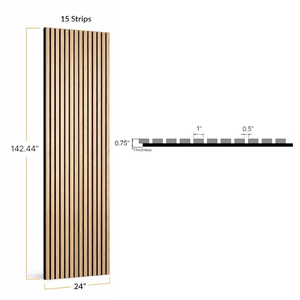 Premium 3-Sided Wood Veneer Acoustical Panels – Natural Oak