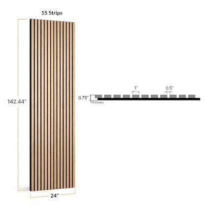 Premium 3-Sided Wood Veneer Acoustical Panels – Natural Oak