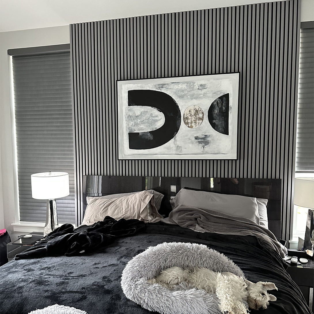 Grey Oak Wood Panel Wall – 100% Real Oak Finish