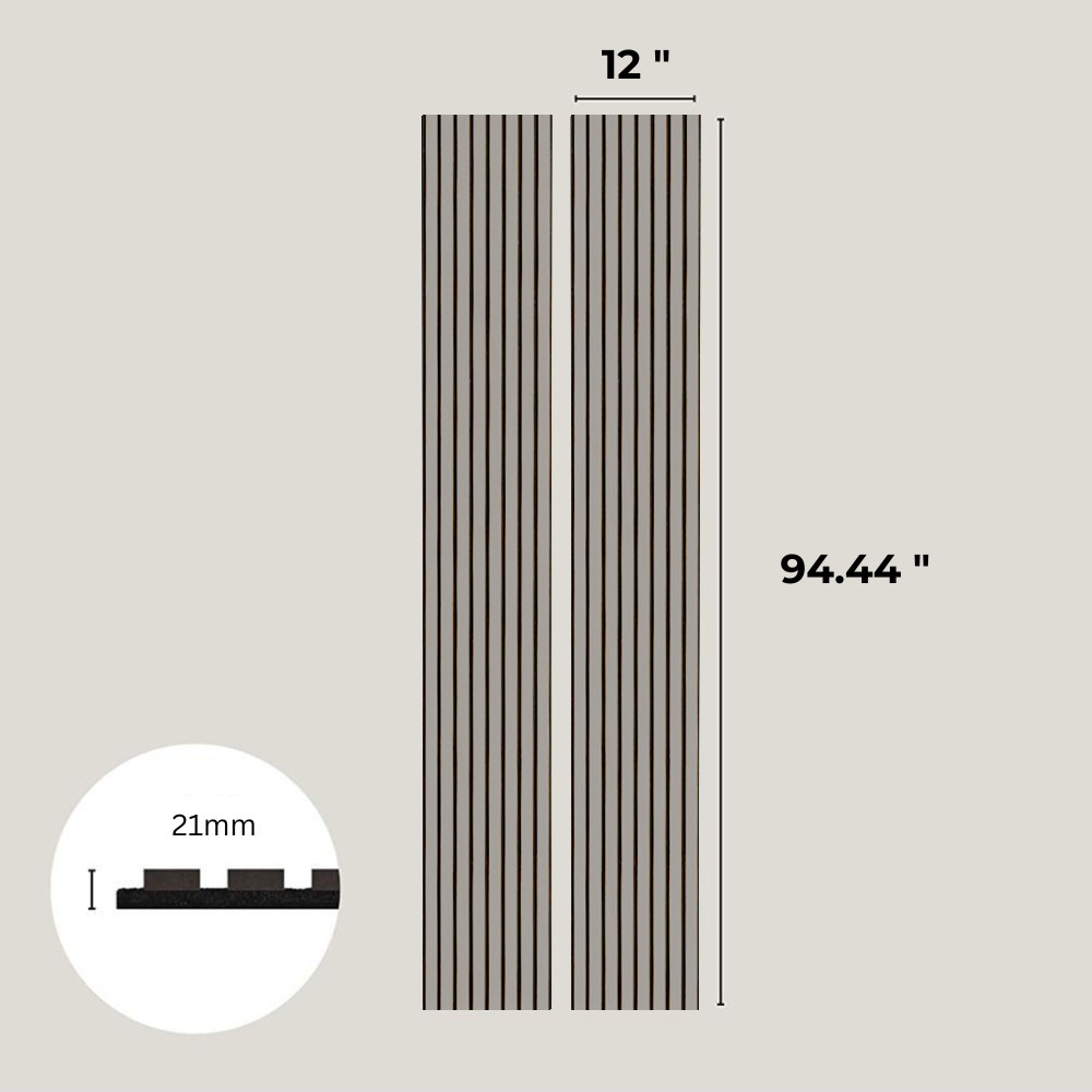 Grey Oak Wood Panel Wall – 100% Real Oak Finish