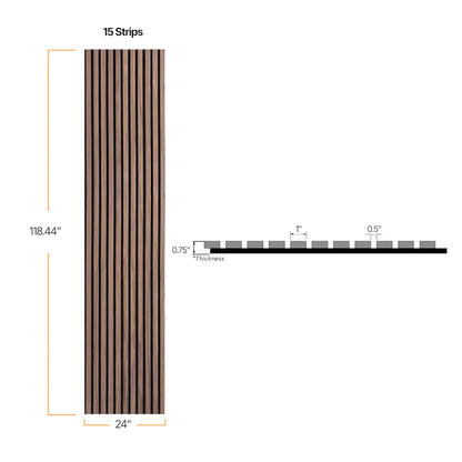 Premium 3-Sided Wood Veneer Acoustical Panels – Walnut