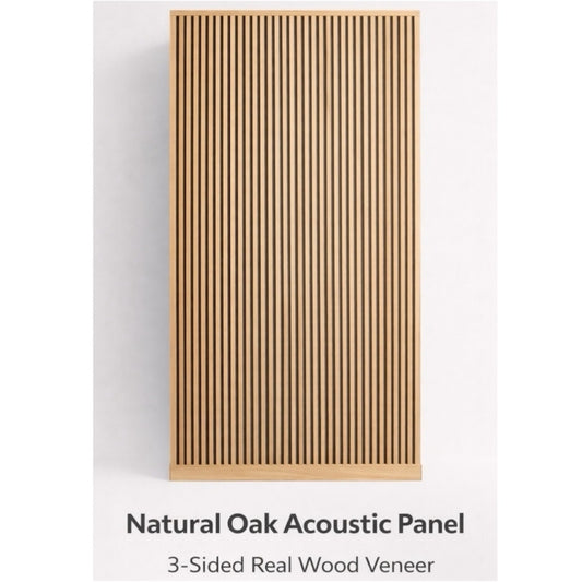 Premium 3-Sided Wood Veneer Acoustical Panels – Natural Oak