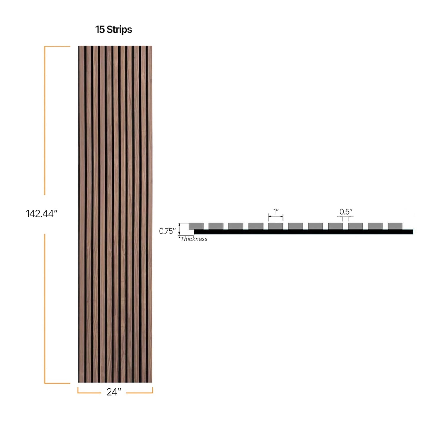 Premium 3-Sided Wood Veneer Acoustical Panels – Walnut