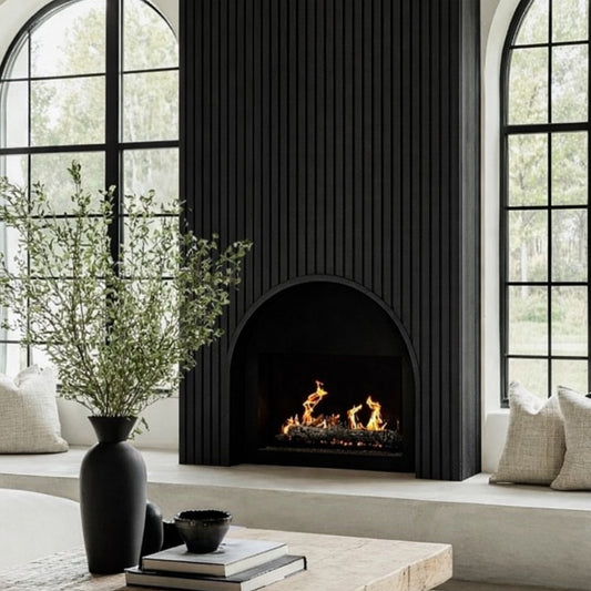 Premium 3-Sided Natural Wood Panels – Black
