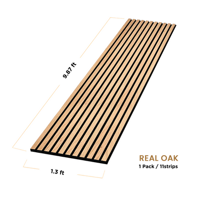 Real Solid Oak Acoustic Slat Wood Panels - Premium Quality & Original Oak Wood