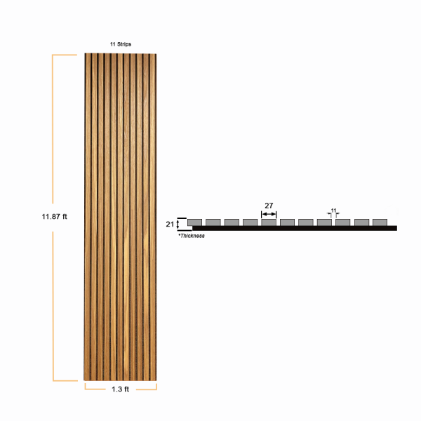 White Oak Wood Panel Wall – 100% Real Oak Finish