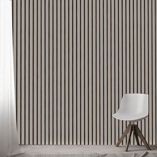 Grey Oak Wood Panel Wall – 100% Real Oak Finish