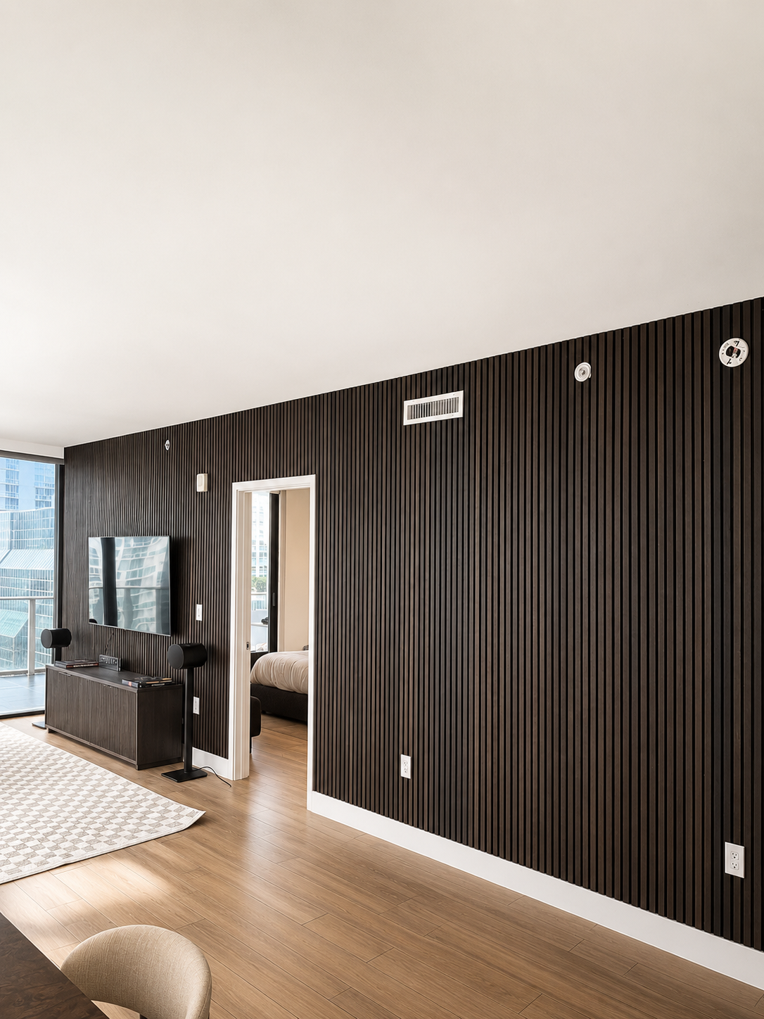 Premium 3-Sided Natural Wood Panels – Brown Oak Smoke